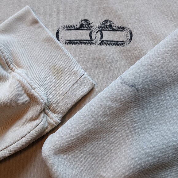 Anine Bing Leo Serpent Sweatshirt Sand Color Large Organic Cotton - Picture 4 of 9